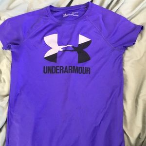 Purple under armour athletic shirt